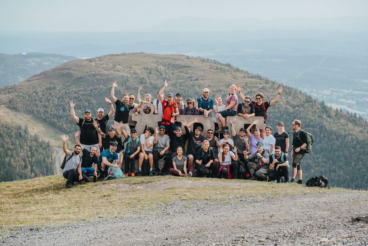 Gruppbild på Triggerfish i Åre